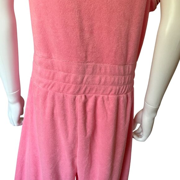 Juicy Couture Pink Terrycloth V-Neck Sleeveless Jumpsuit Womens Size Large NWT - Picture 4 of 8
